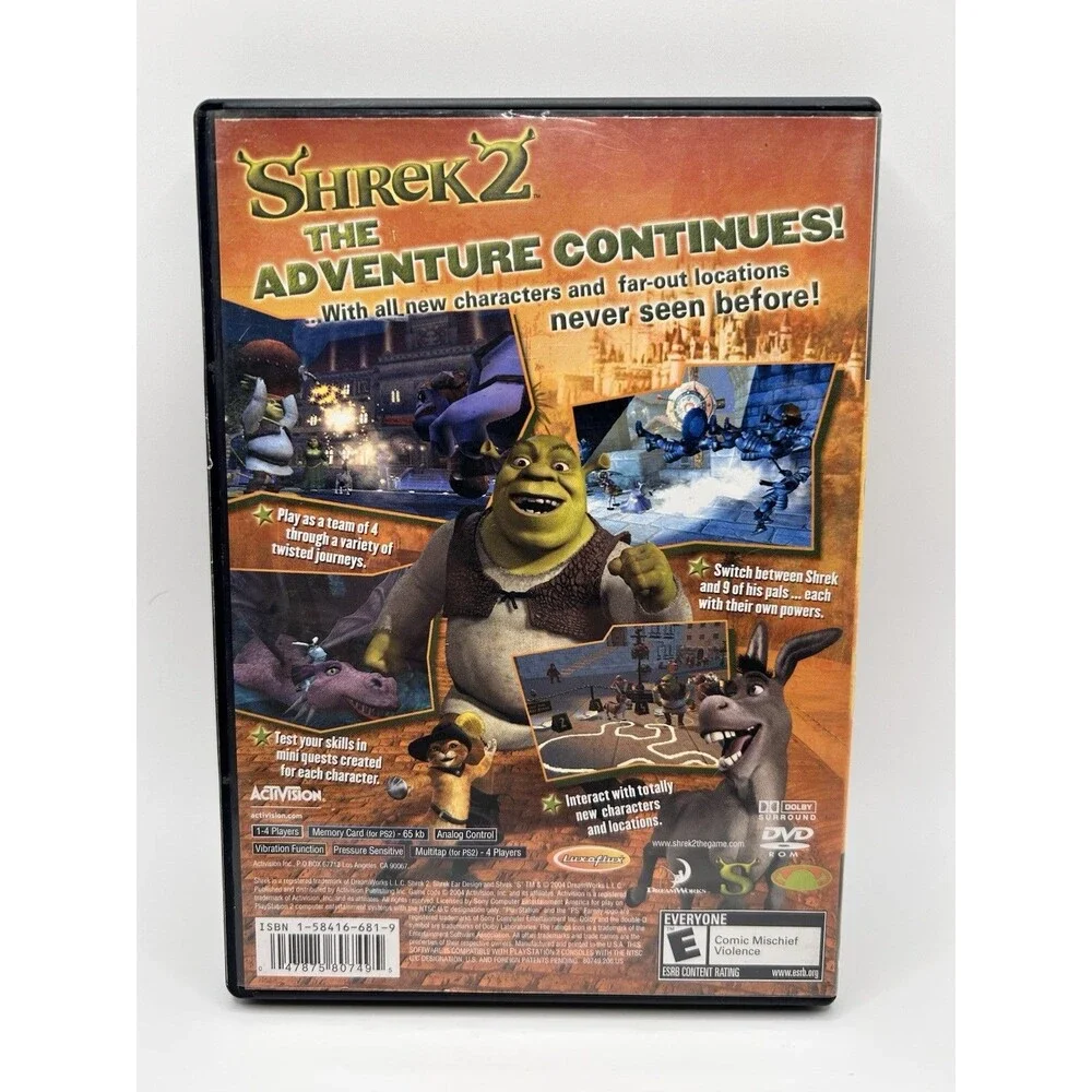Shrek 2 Video Game Sony PlayStation 2, 2004